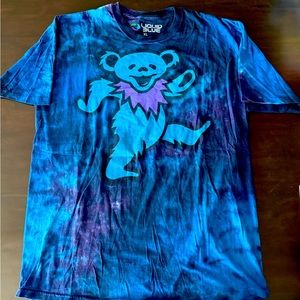 Liquid Blue Grateful Dead Blue Bear Tie-Dye TShirt